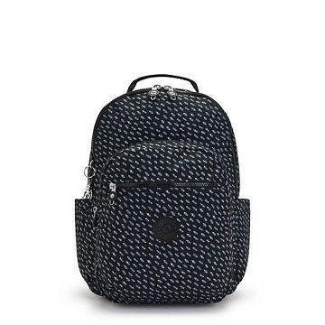 Torby Na Laptopa Kipling Seoul Large Printed 15" Backpack Niebieskie | PL 1553TC